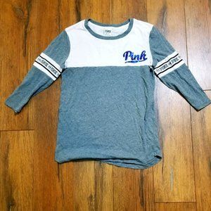 PINK! Victoria's Secret Sequin Raglan Shirt Sz. XS